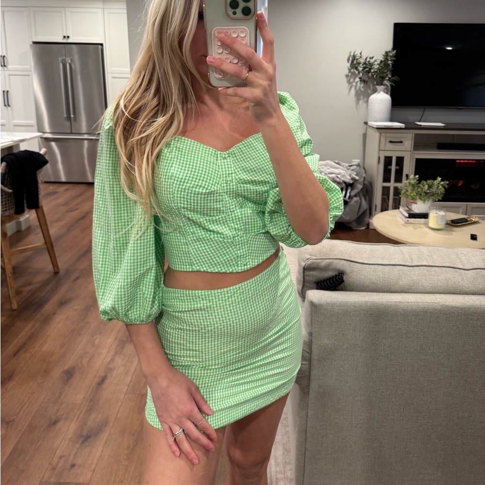 NEW: gingham set size small